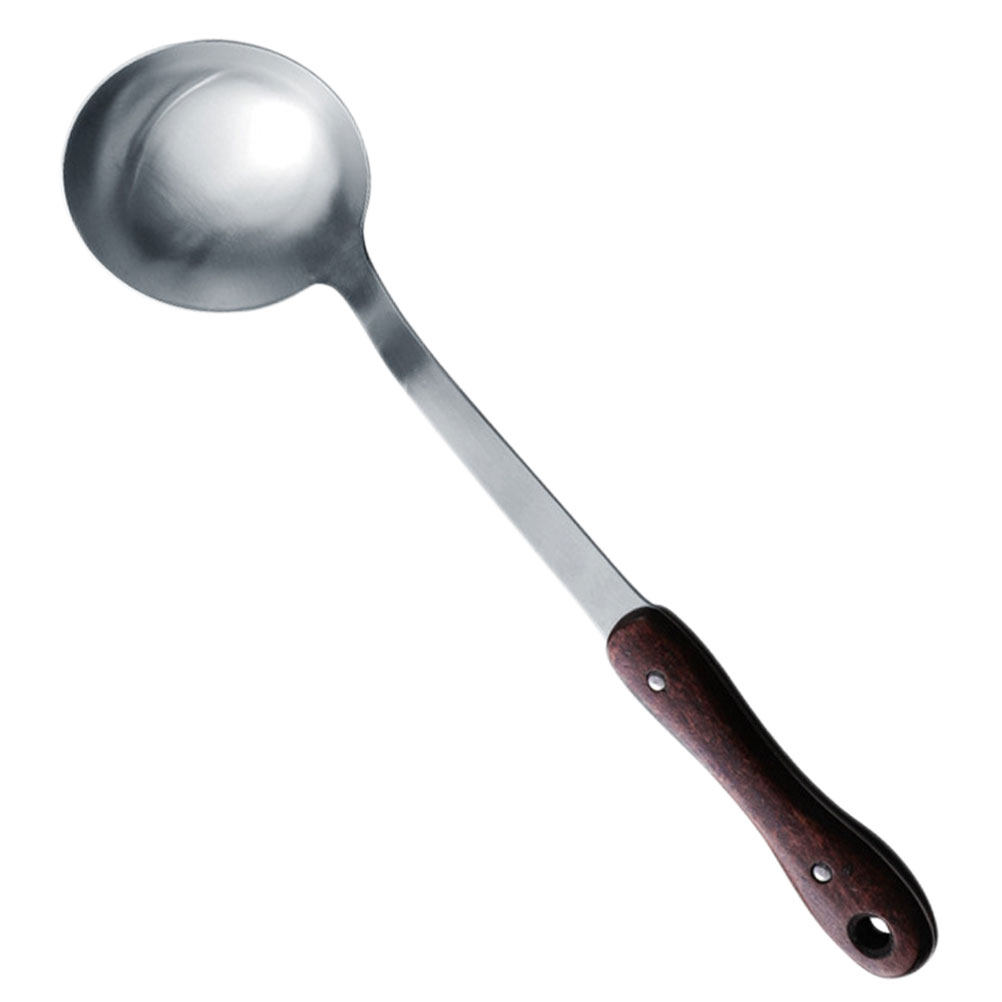 Home Cooking Utensils - Stainless Steel Tableware Wooden Handle Pan