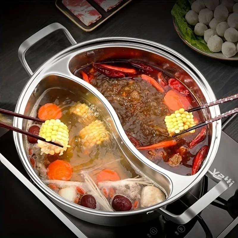 Home Cooking Chinese - 304 Stainless Steel Twin Divided Hot