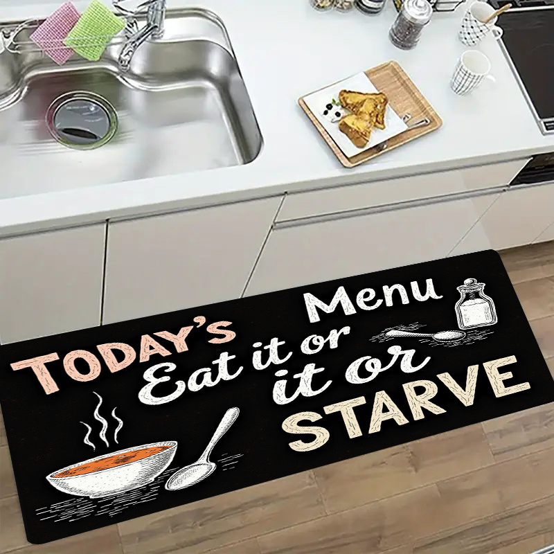 Home Cooking Menu - Black Chalkboard Kitchen Menu Bowl Spoon
