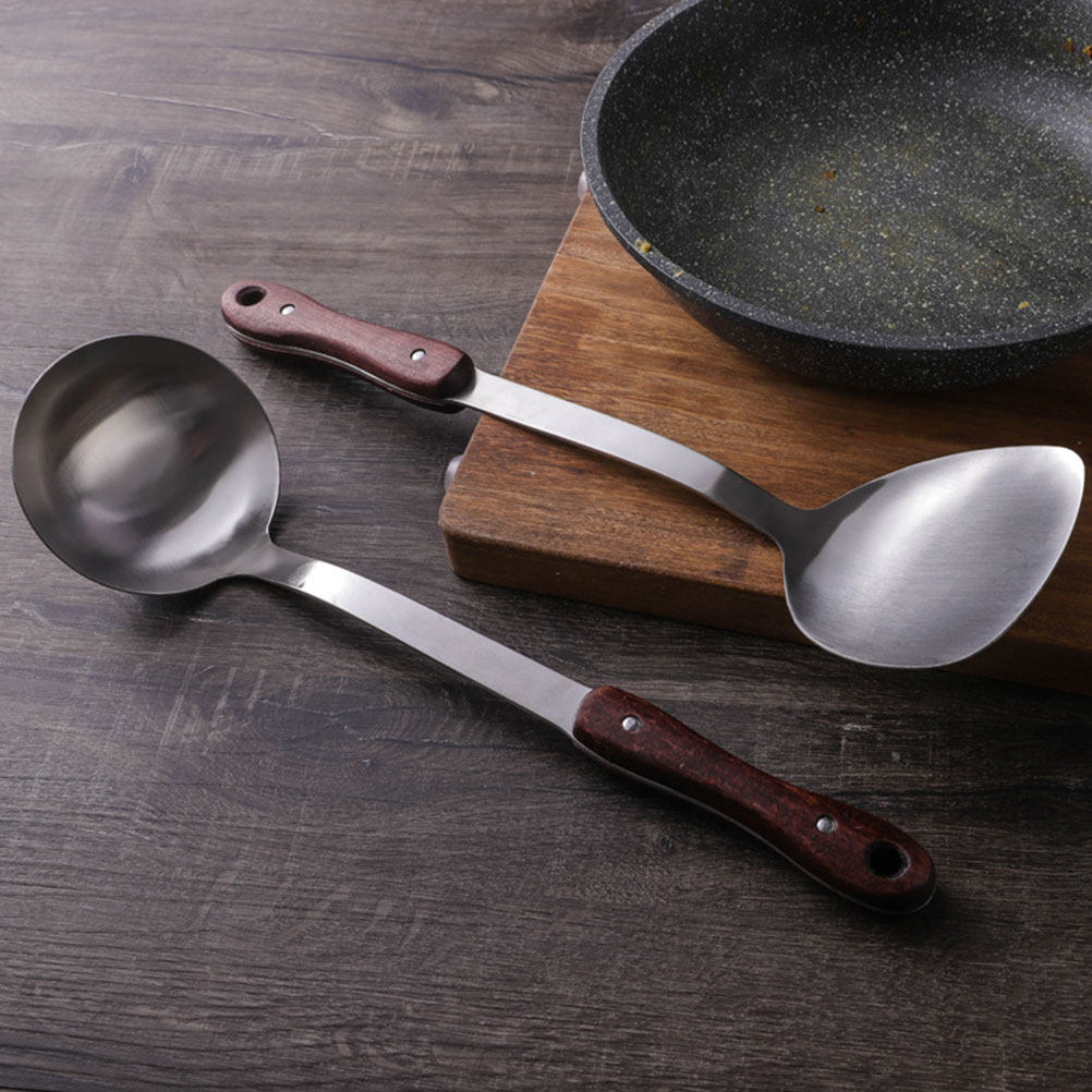 Stainless Steel Tableware Wood - Home Cooking Utensils review and price