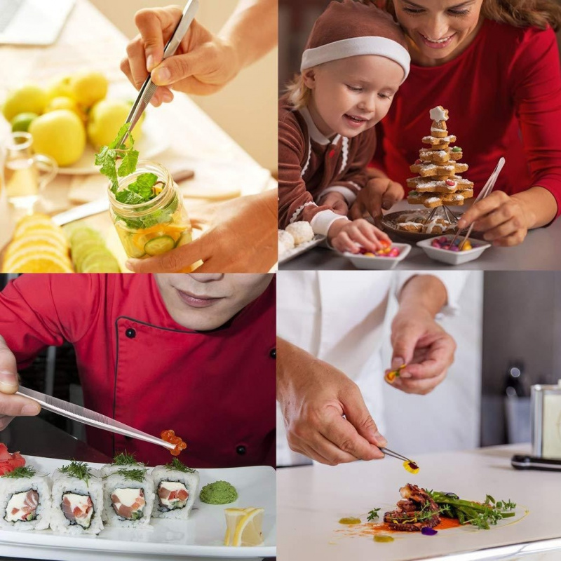 Stainless Steel Plating Tongs  - Home Cooking Utensil Set review and price