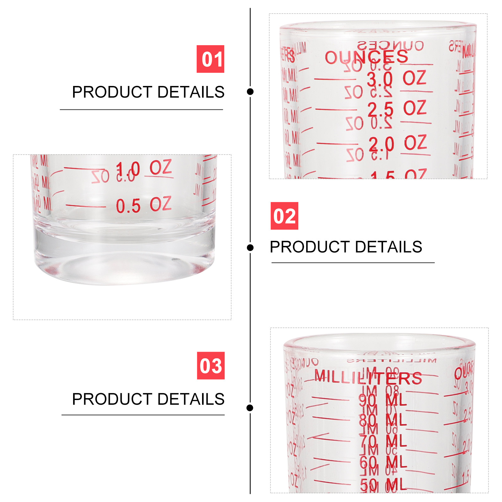 3Pcs Glass Measuring Cups Set  - Home Cooking In review and price