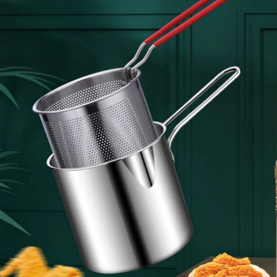 Compact Stainless Steel Deep F - Home Cooking Utensils review and price