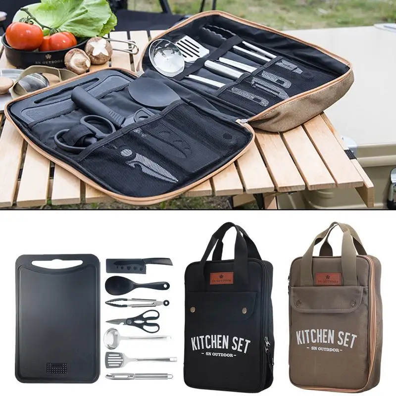 8pcs Camping Kitchen Cookware  - Home Cooking Utensil Set review and price