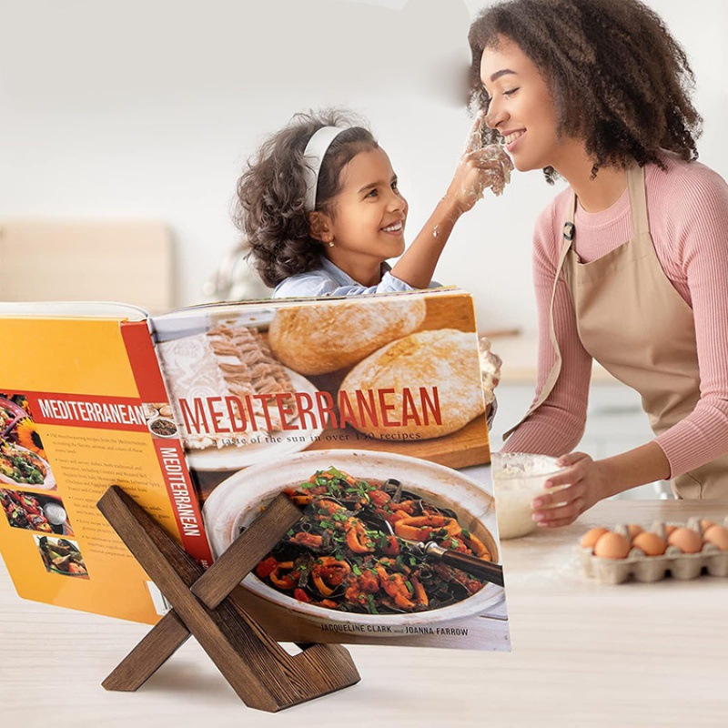 Wooden Cookbook Stand Handmade - Home Cooking Menu review and price